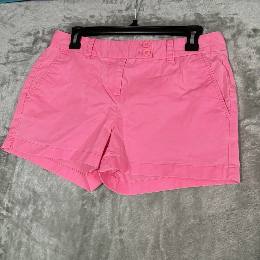 Vineyard Vines Stretch Chino Shorts Pink Micro Double Button Women’s Size 4
